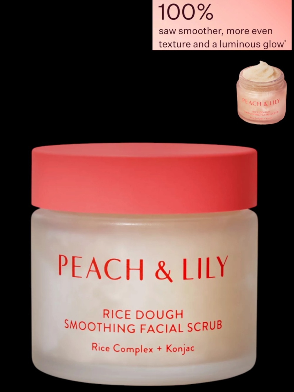 Peach and Lily Rice Dough Smoothing Facial Scrub - improves skin texture & glow